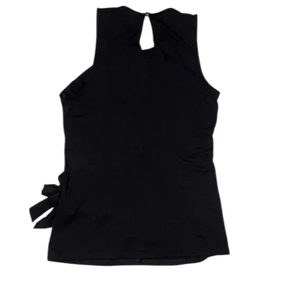 Cache Vintage Black and orange beaded tank top with tie waist - Picture 2 of 4